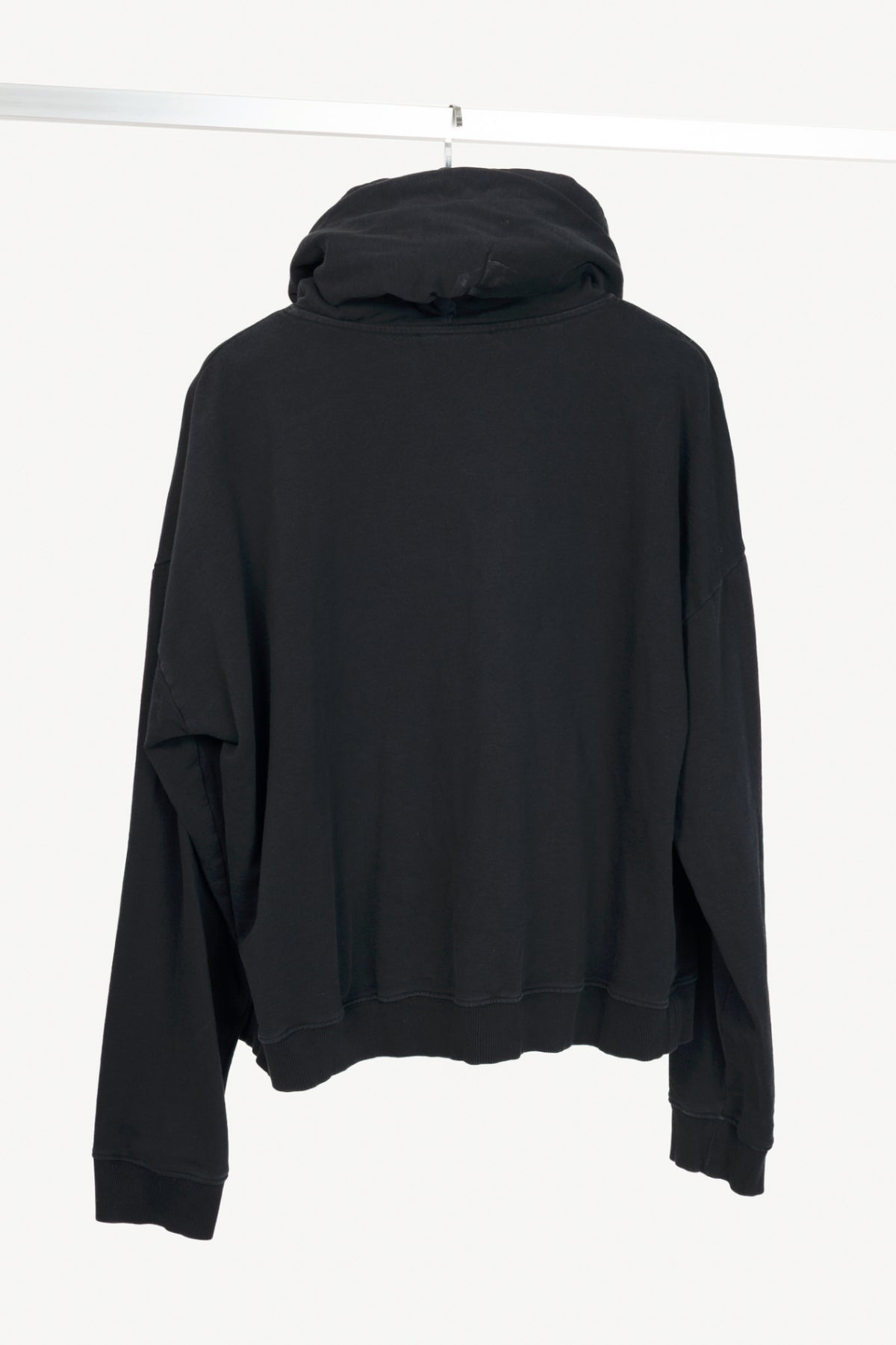 Versace Jeans Couture Black Cotton Embroidered Baroque Logo Hoodie