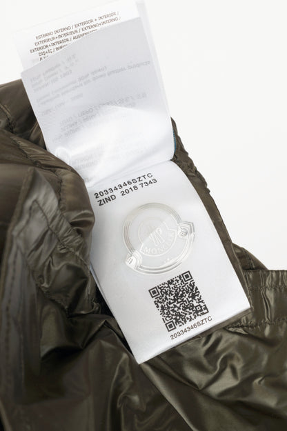 Moncler Cyanite Green Lightweight Hooded Puffer Jacket