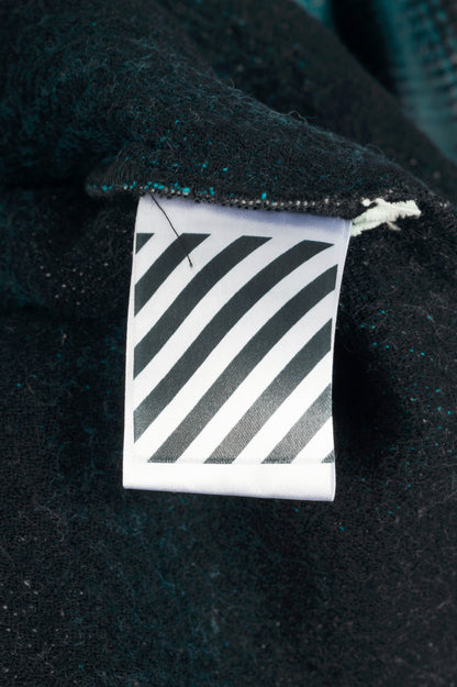Off-White KK Flannel Blue Cotton & Wool Plaid Buttoned Shirt