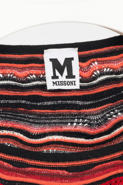 M by Missoni Red Ripple Knit Long-Sleeve Dress