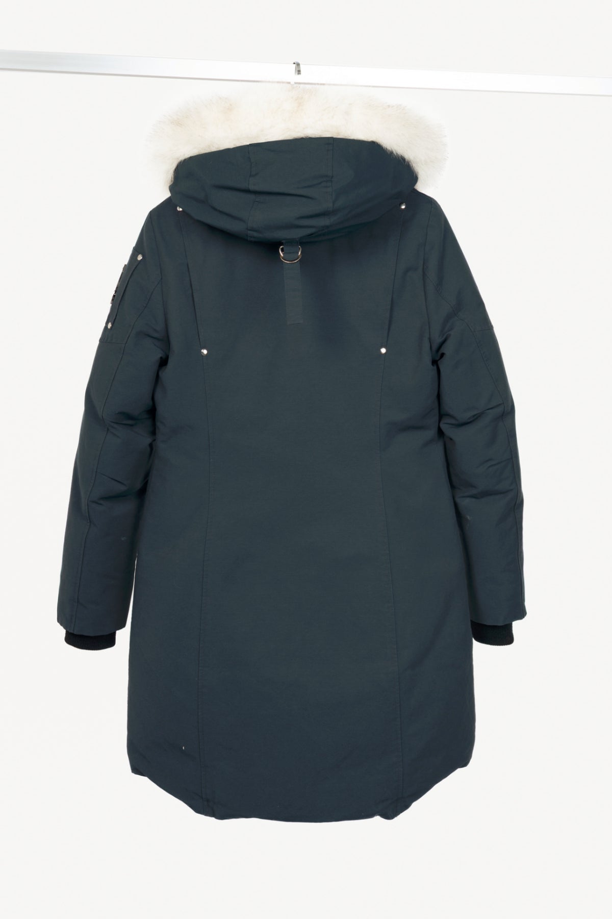 Moose Knuckles Stirling Navy Fox-Fur-Trim Hooded Parka