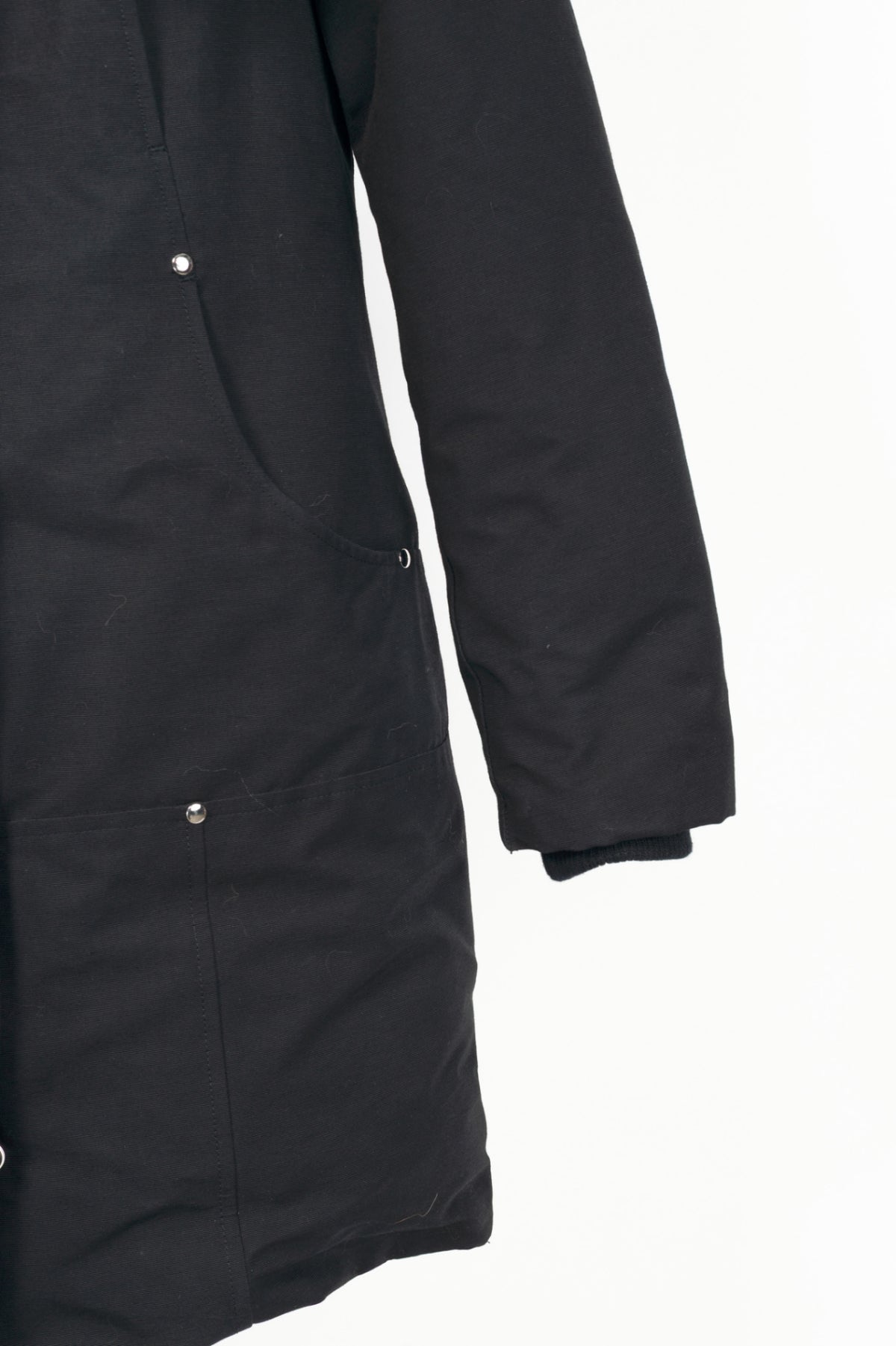 Moose Knuckles Stirling Black Fox-Fur-Trim Hooded Parka