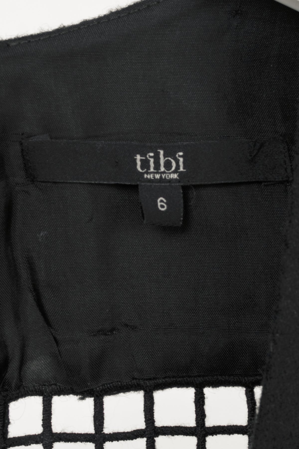 Tibi AW12 Runway Navy Wool-Blend Crochet Sleeveless Dress