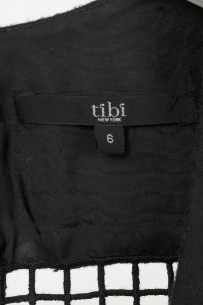 Tibi AW12 Runway Navy Wool-Blend Crochet Sleeveless Dress