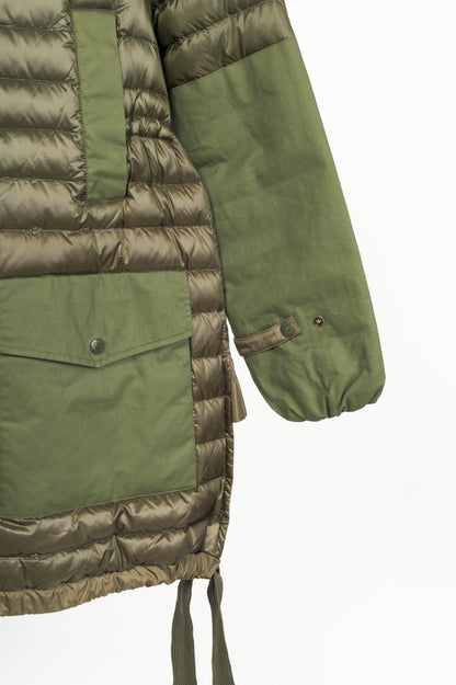 Moncler Cyanite Green Lightweight Hooded Puffer Jacket