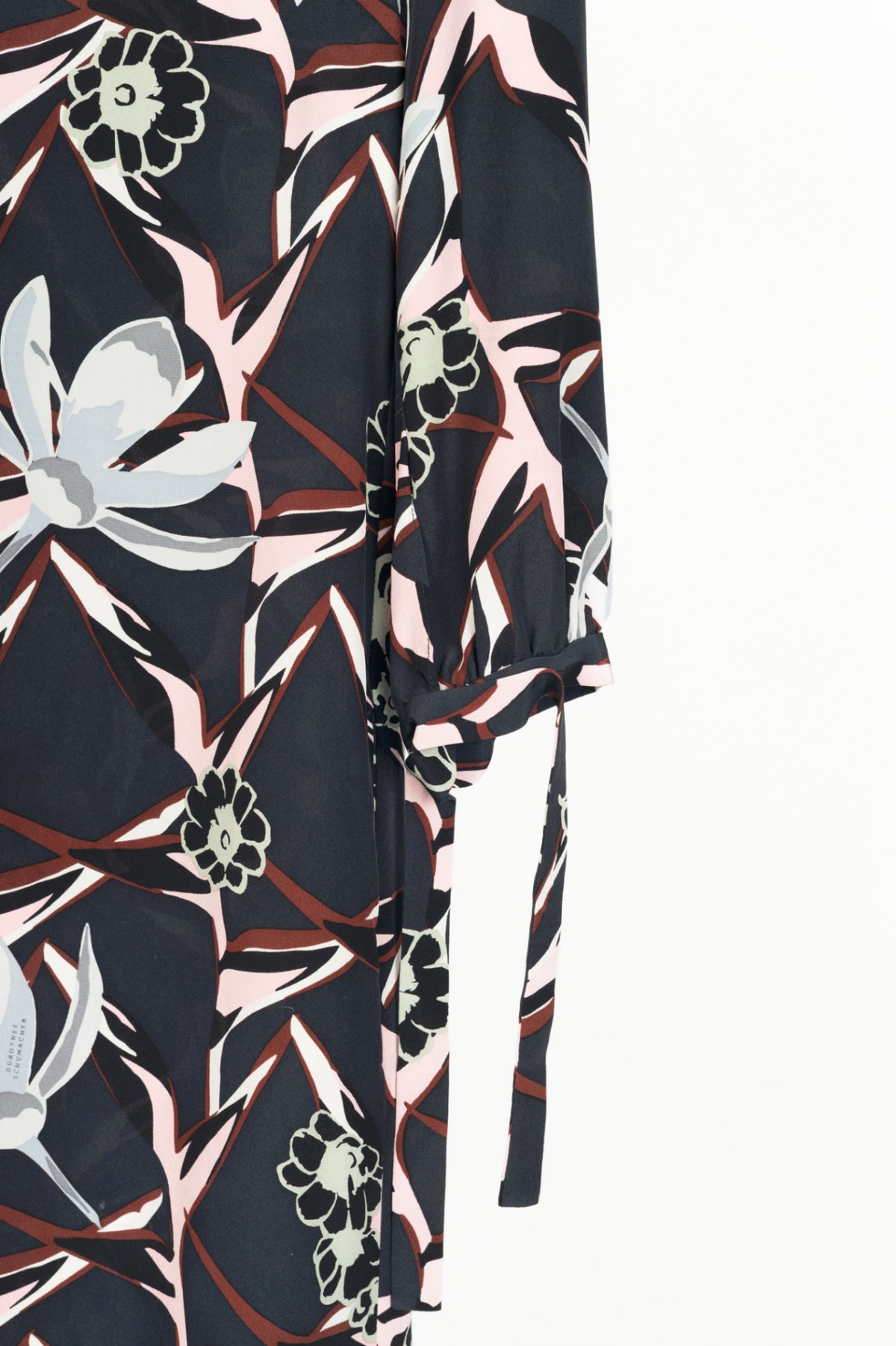 Dorothee Schumacher SS16 Navy Floral-Print Silk-Crepe Mini Dress