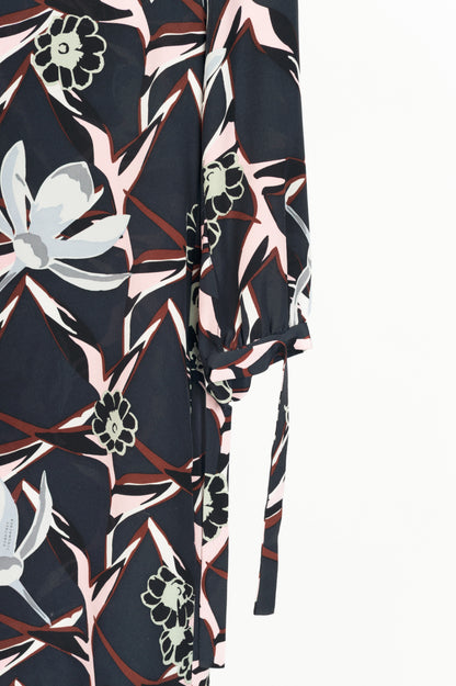 Dorothee Schumacher SS16 Navy Floral-Print Silk-Crepe Mini Dress