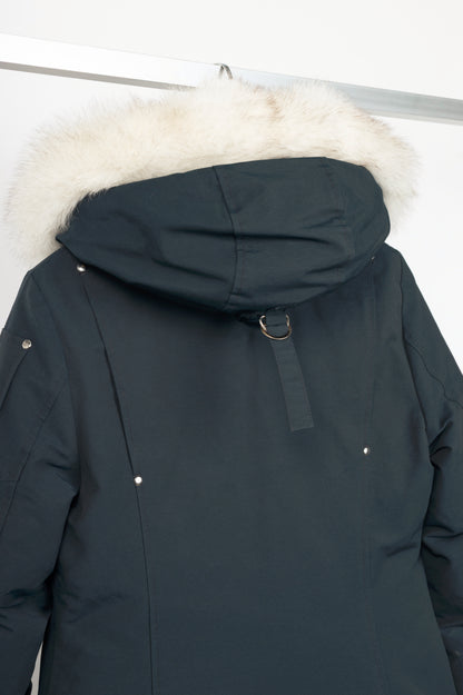 Moose Knuckles Stirling Navy Fox-Fur-Trim Hooded Parka