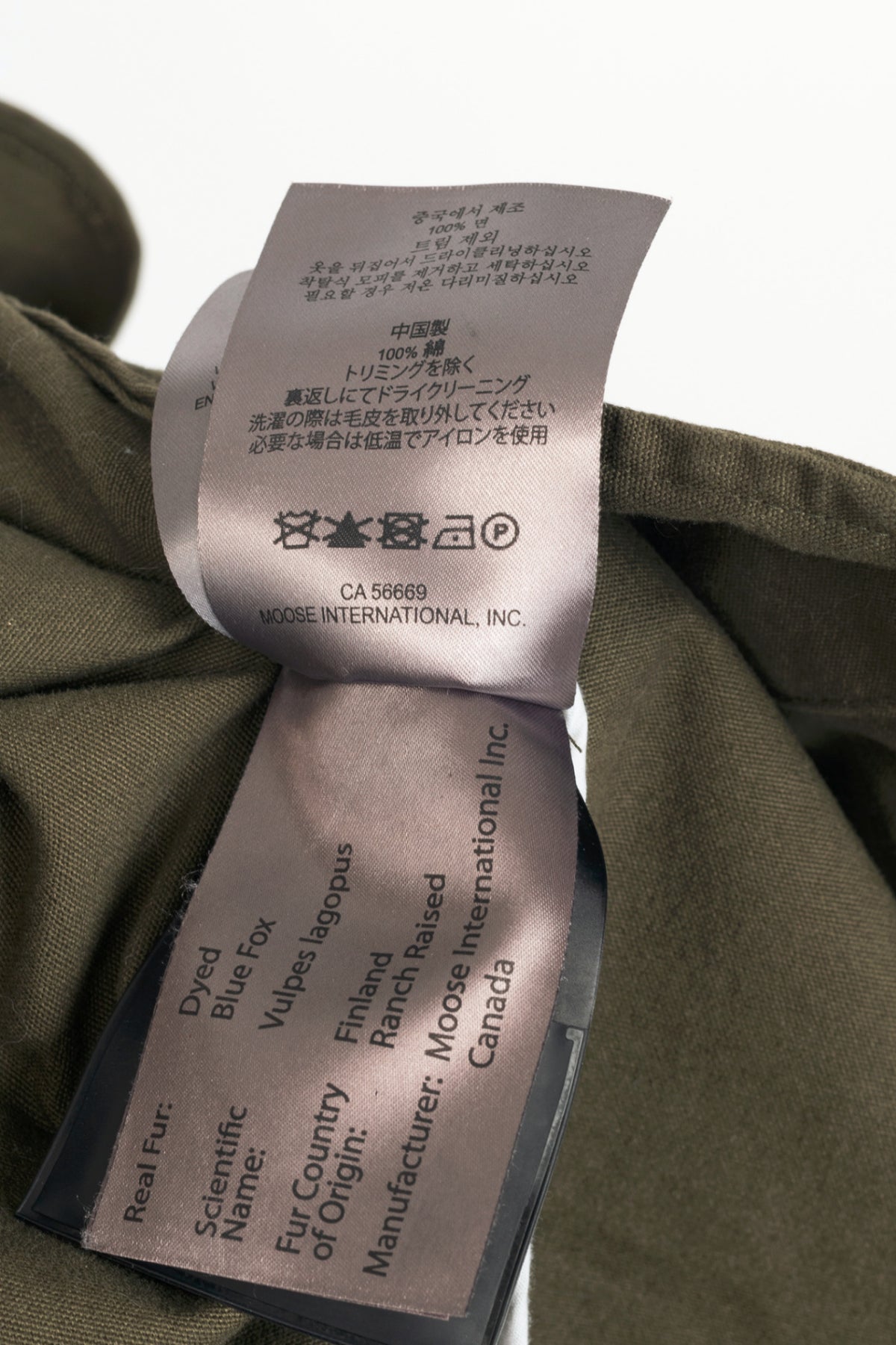 Moose Knuckles Green Cotton-Twill Fur-Hood Zip Parka