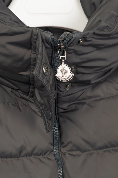 Moncler Flammette Grey Nylon Hidden-Hood Puffer Down Jacket