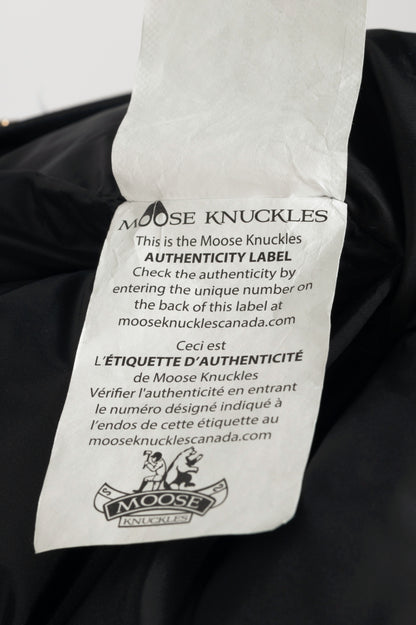 Moose Knuckles Stirling Black Fox-Fur-Trim Hooded Parka