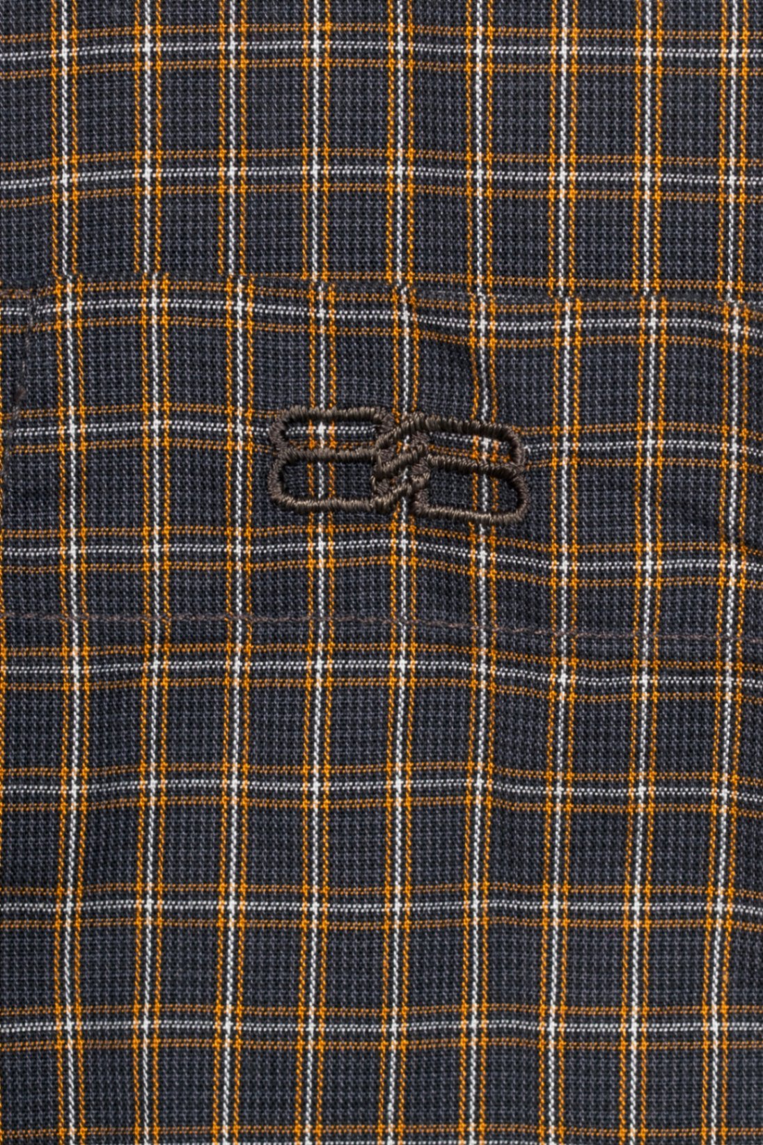 Balenciaga Vintage Brown & Orange Plaid Cotton-Poplin Buttoned Shirt