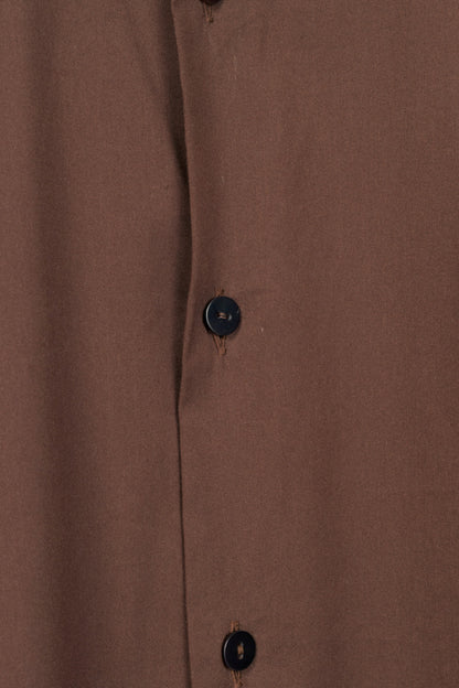 Jil Sander Brown Cotton-Poplin Midi Shirt Dress