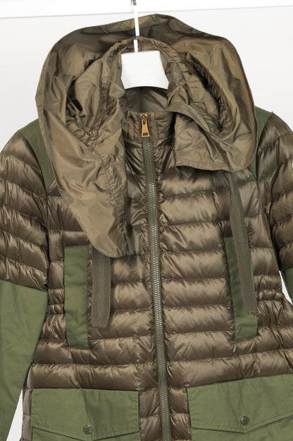 Moncler Cyanite Green Lightweight Hooded Puffer Jacket