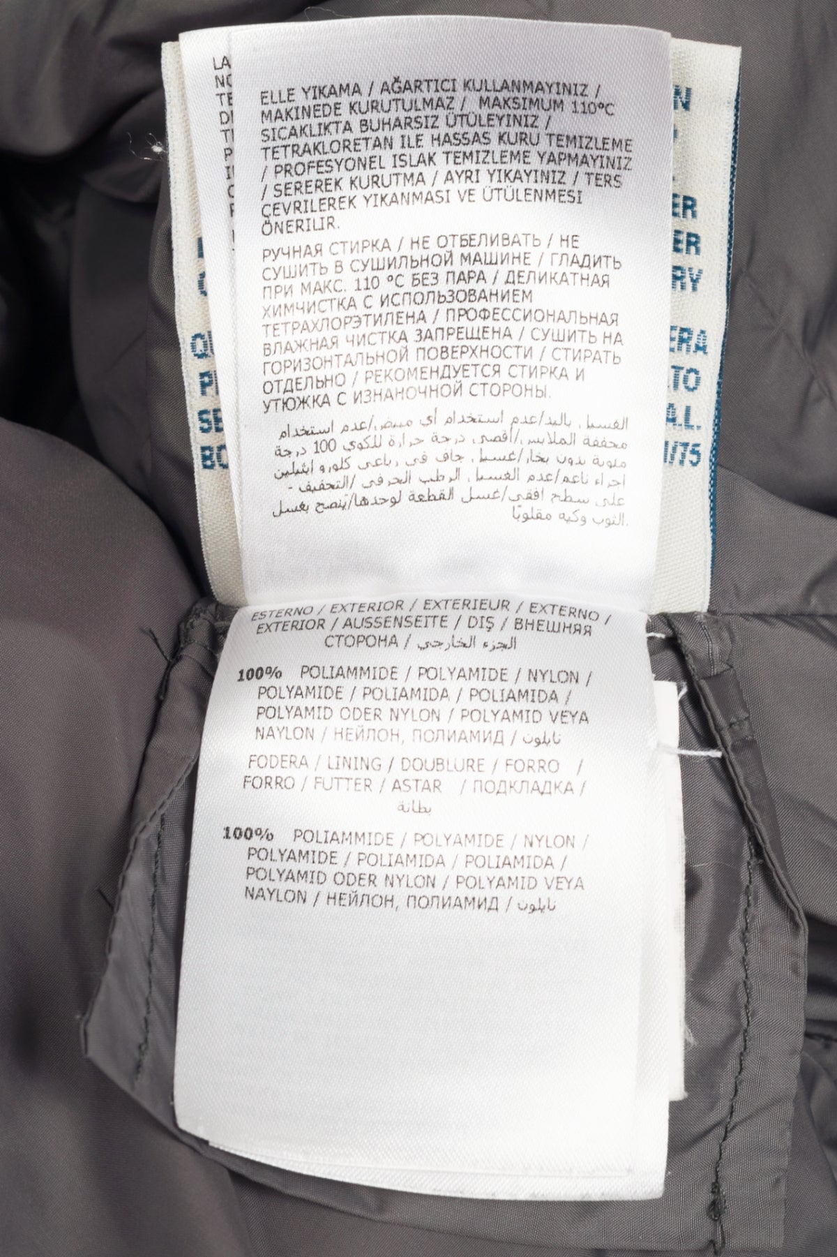 Moncler Flammette Grey Nylon Hidden-Hood Puffer Down Jacket