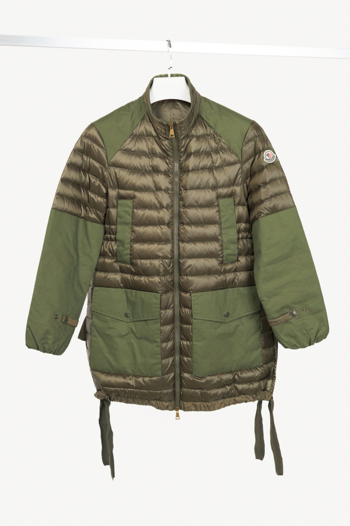 Moncler Cyanite Green Lightweight Hooded Puffer Jacket