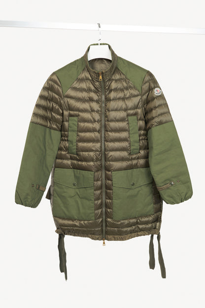 Moncler Cyanite Green Lightweight Hooded Puffer Jacket