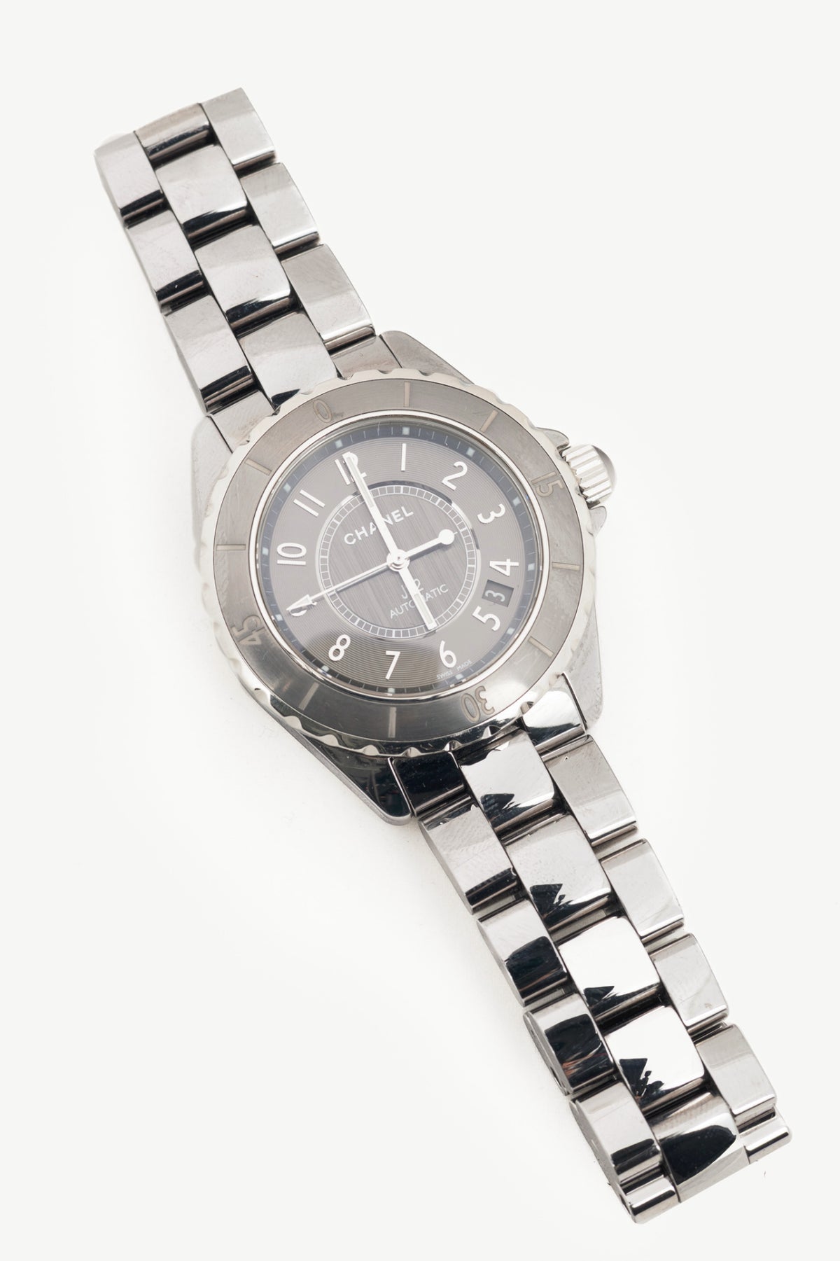 Chanel J12 Stainless Steel Chronograph Watch