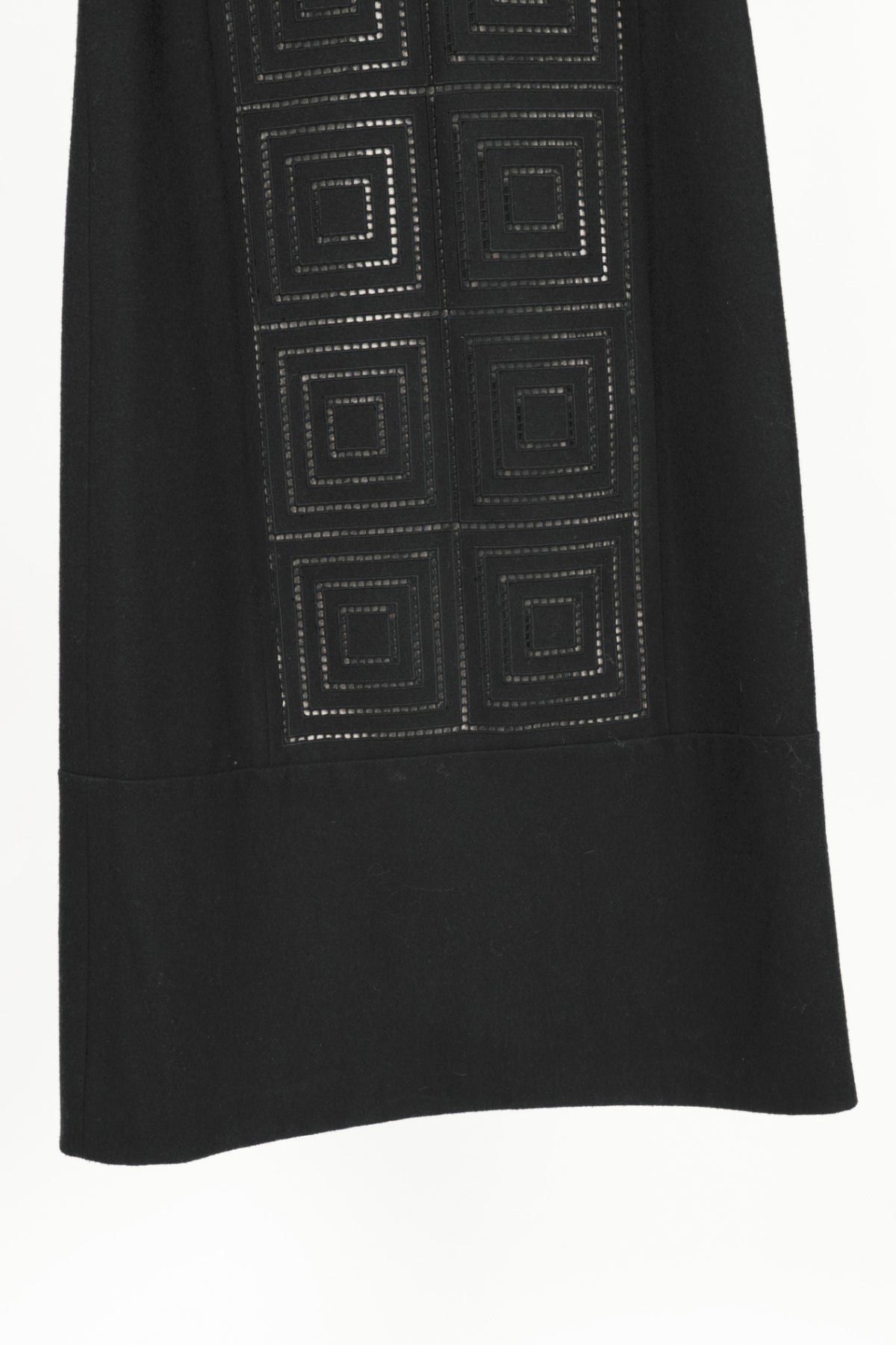 Tibi AW12 Runway Navy Wool-Blend Crochet Sleeveless Dress