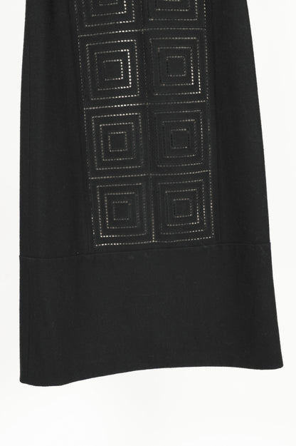 Tibi AW12 Runway Navy Wool-Blend Crochet Sleeveless Dress