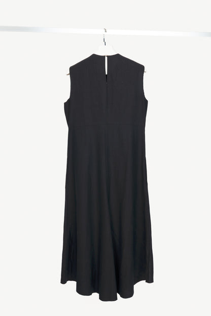 Dorothee Schumacher Summer Cruise Black Embellished Linen-Blend Maxi Dress