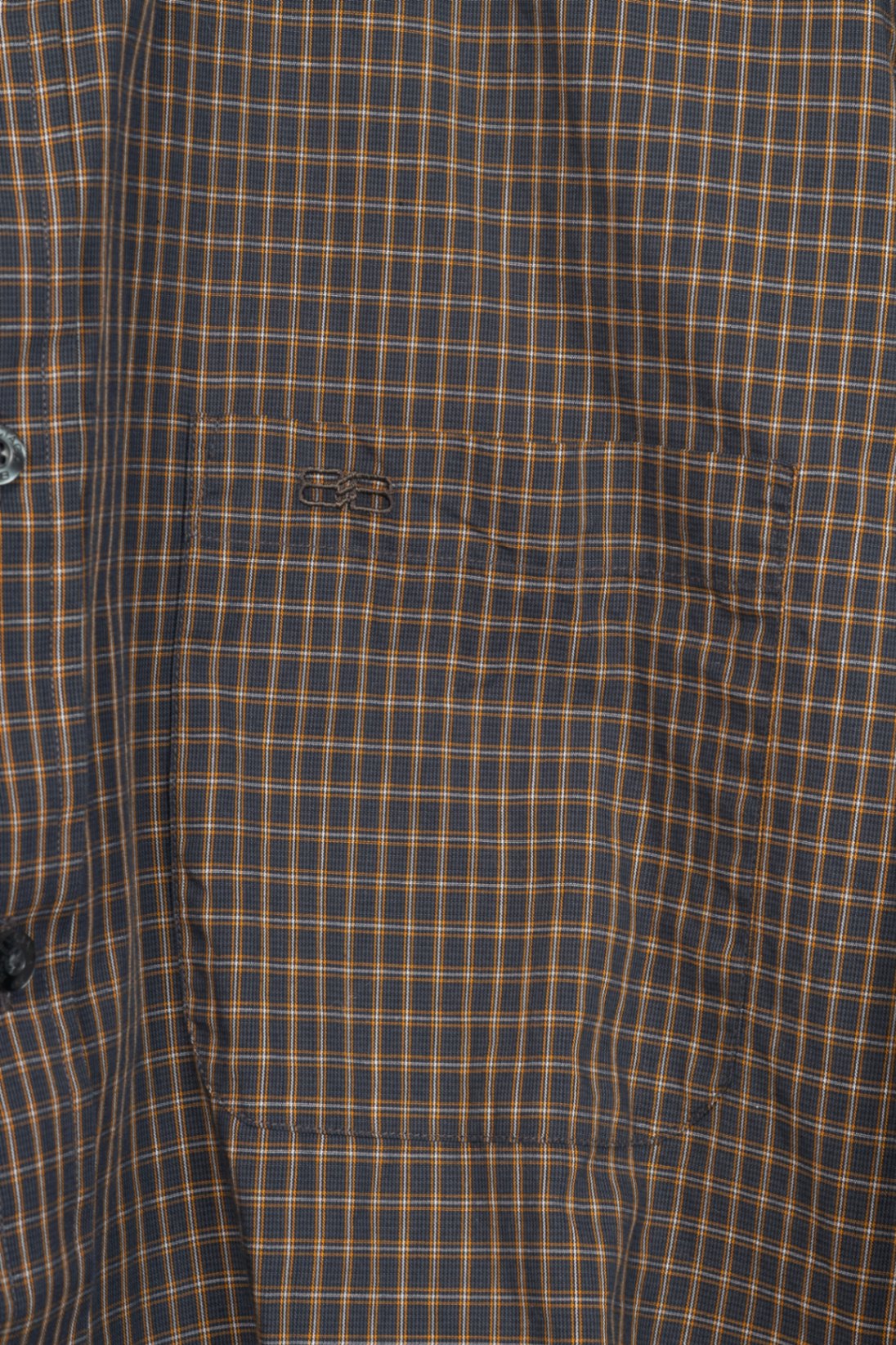Balenciaga Vintage Brown & Orange Plaid Cotton-Poplin Buttoned Shirt