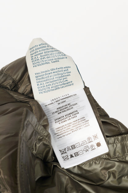 Moncler Cyanite Green Lightweight Hooded Puffer Jacket