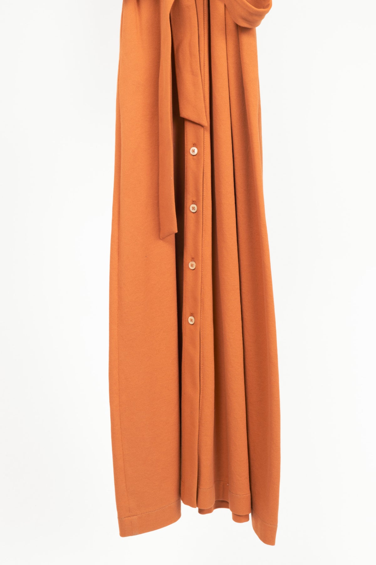 Circolo 1901 Orange Cotton-Pique Belted Shirt Dress