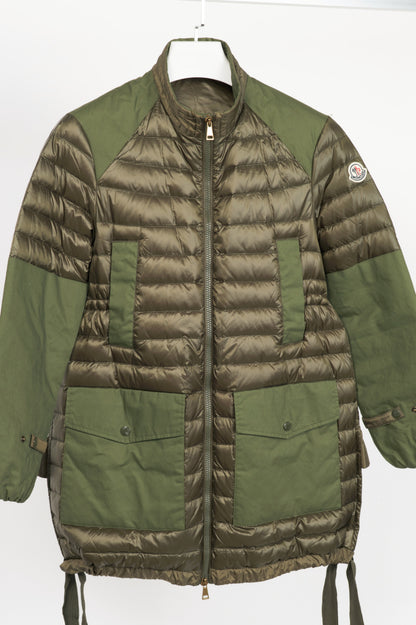 Moncler Cyanite Green Lightweight Hooded Puffer Jacket