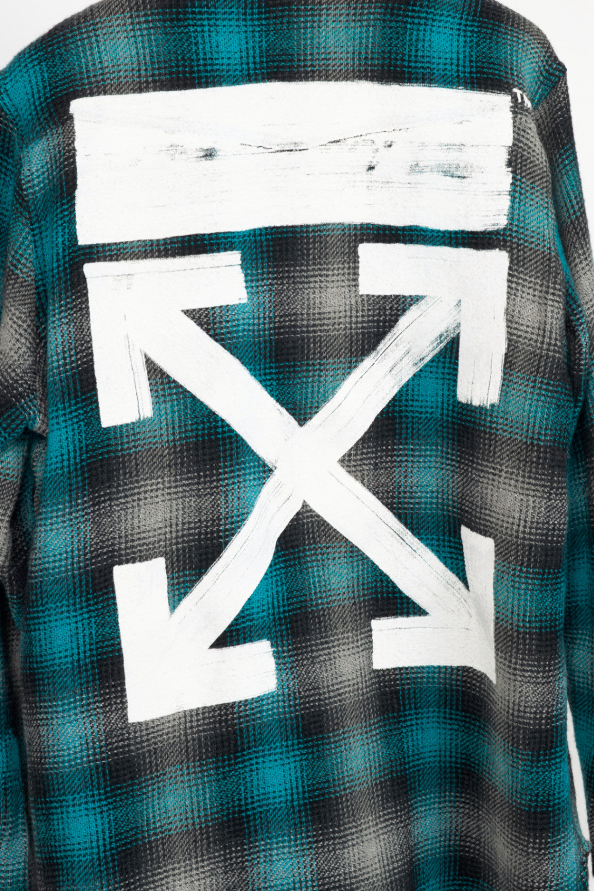 Off-White KK Flannel Blue Cotton & Wool Plaid Buttoned Shirt