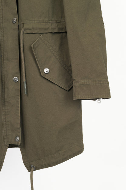 Moose Knuckles Green Cotton-Twill Fur-Hood Zip Parka