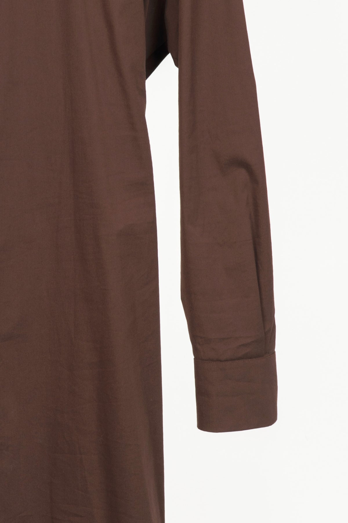 Jil Sander Brown Cotton-Poplin Midi Shirt Dress