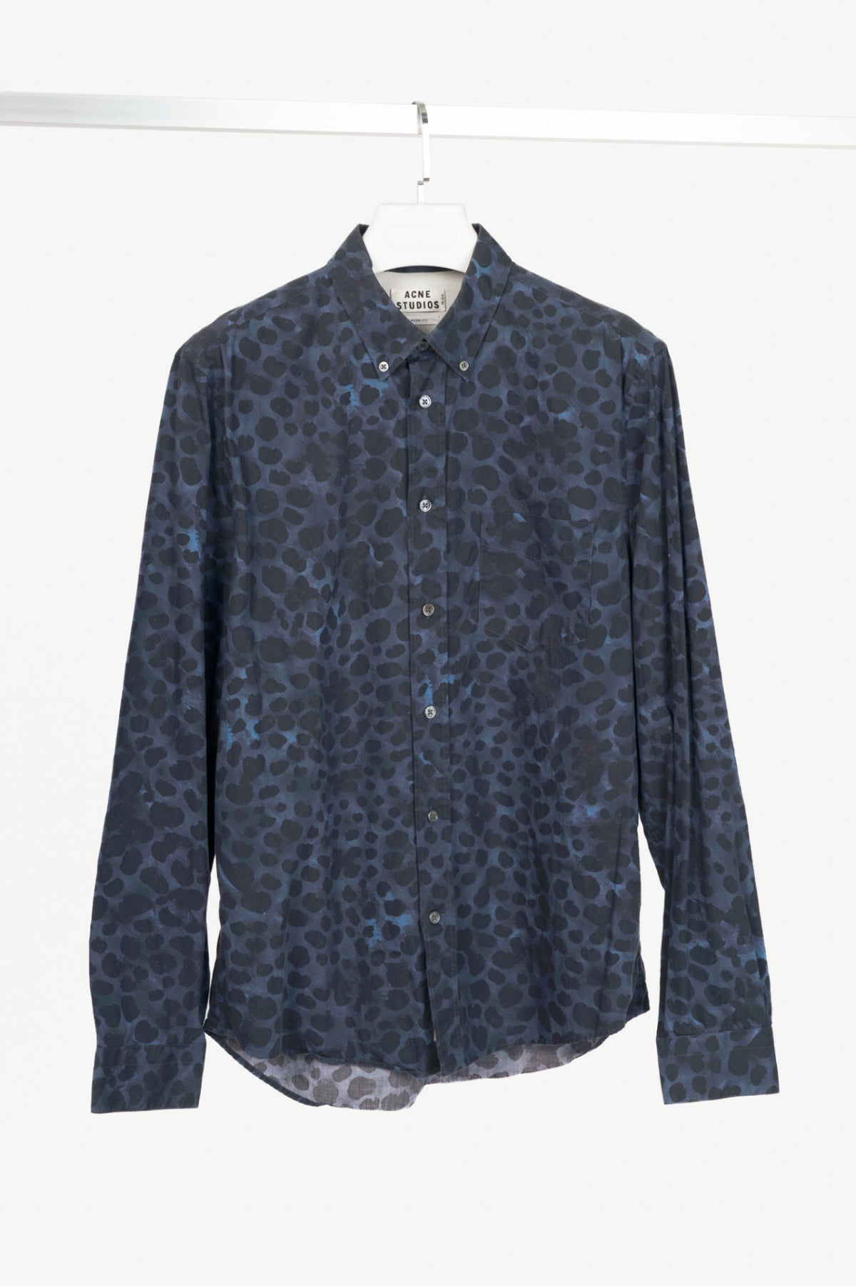 Acne Studios Isherwood Blue Animal Printed Buttoned Shirt