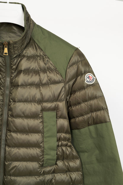 Moncler Cyanite Green Lightweight Hooded Puffer Jacket