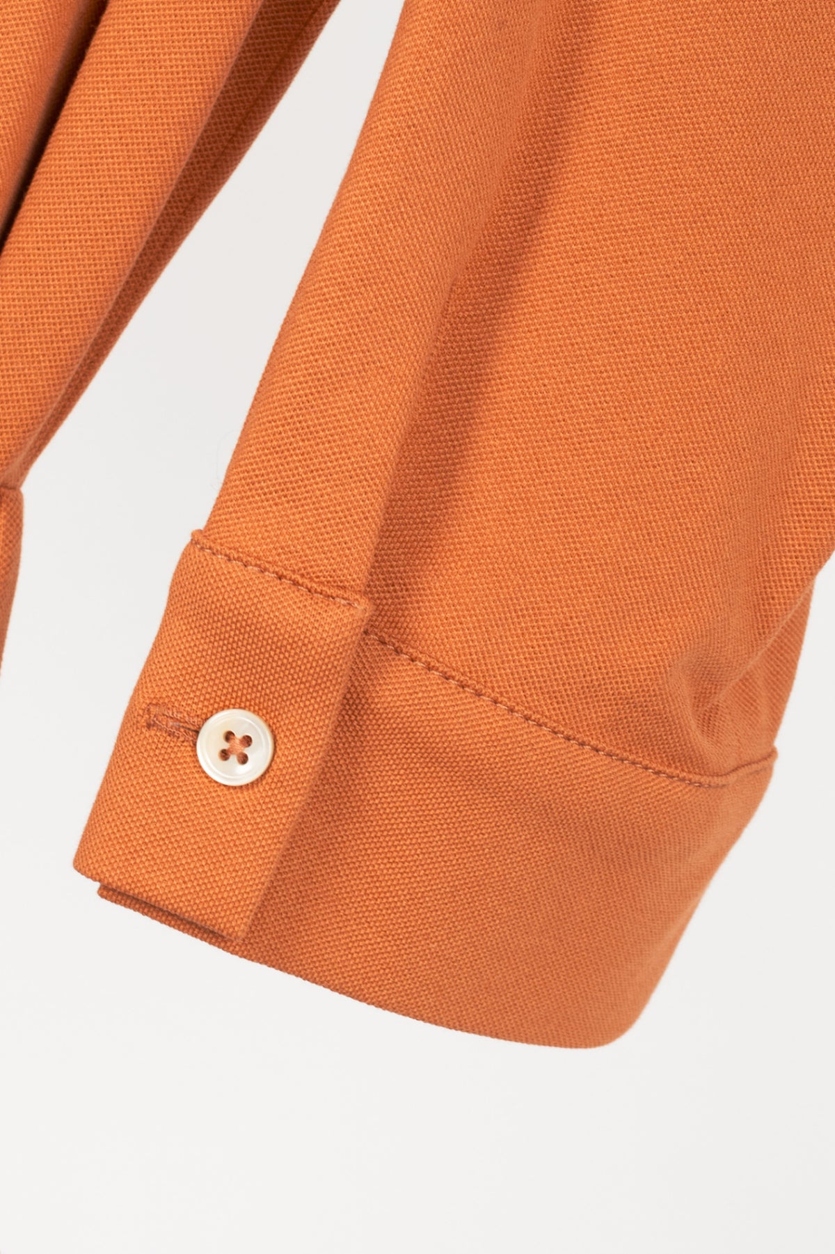 Circolo 1901 Orange Cotton-Pique Belted Shirt Dress