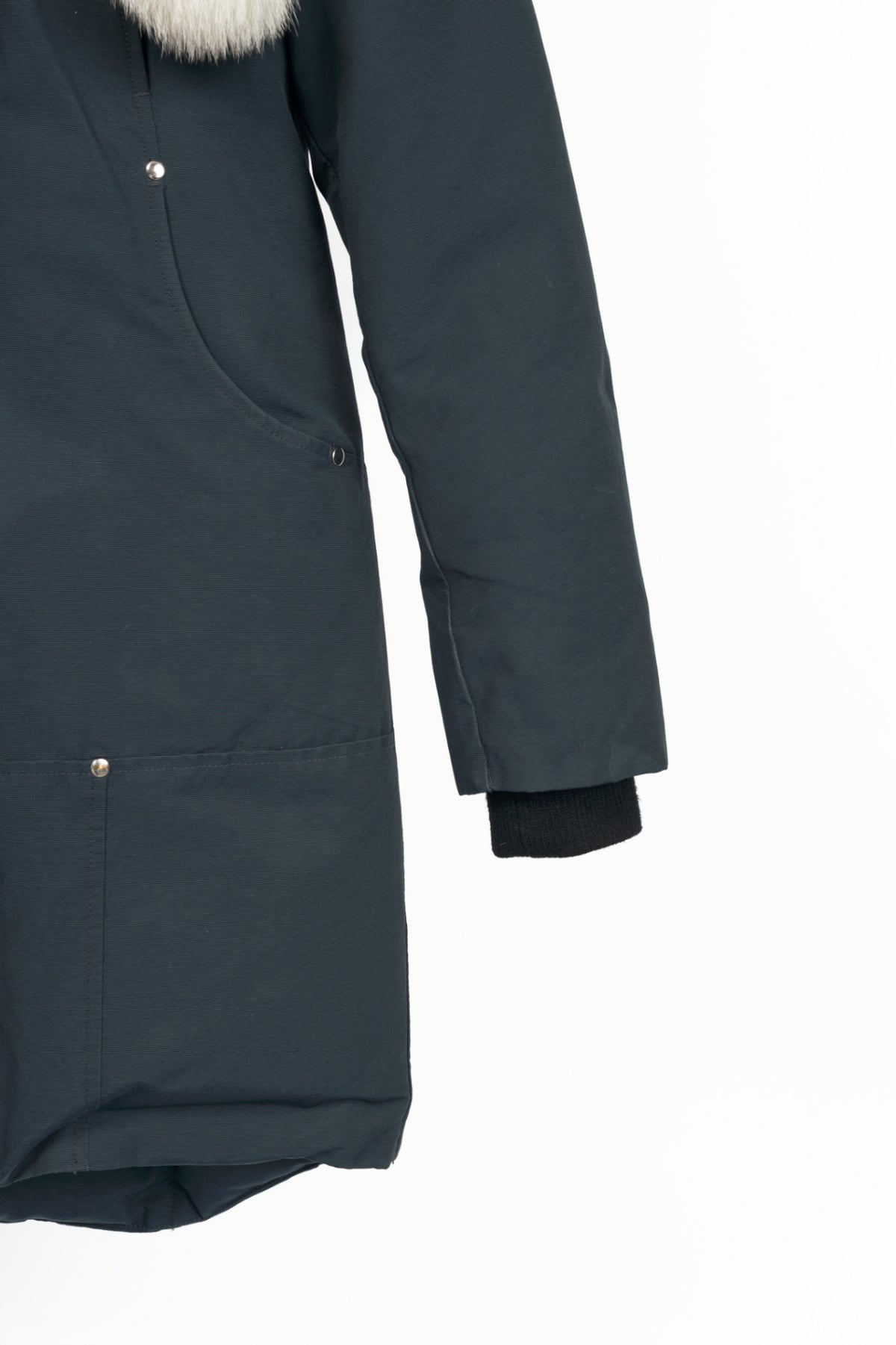 Moose Knuckles Stirling Navy Fox-Fur-Trim Hooded Parka