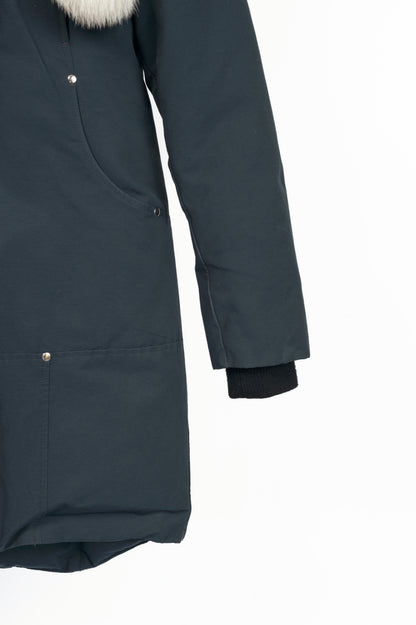 Moose Knuckles Stirling Navy Fox-Fur-Trim Hooded Parka