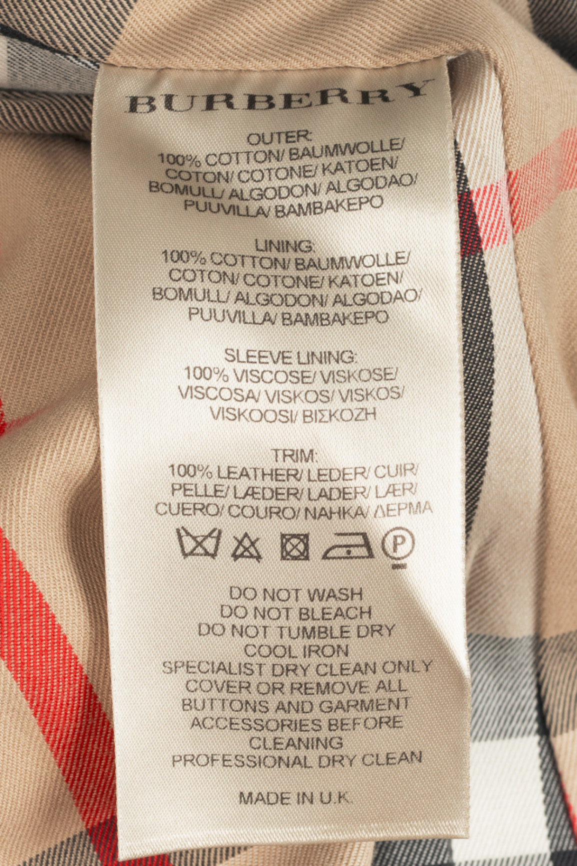 Burberry Olive Cotton Leather-Trim Belted Double-Breasted Trench Coat