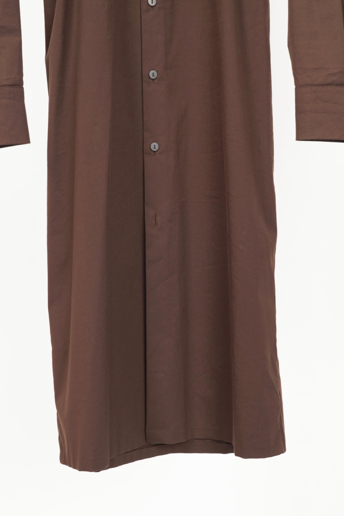 Jil Sander Brown Cotton-Poplin Midi Shirt Dress