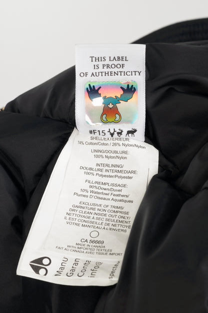 Moose Knuckles Stirling Black Fox-Fur-Trim Hooded Parka