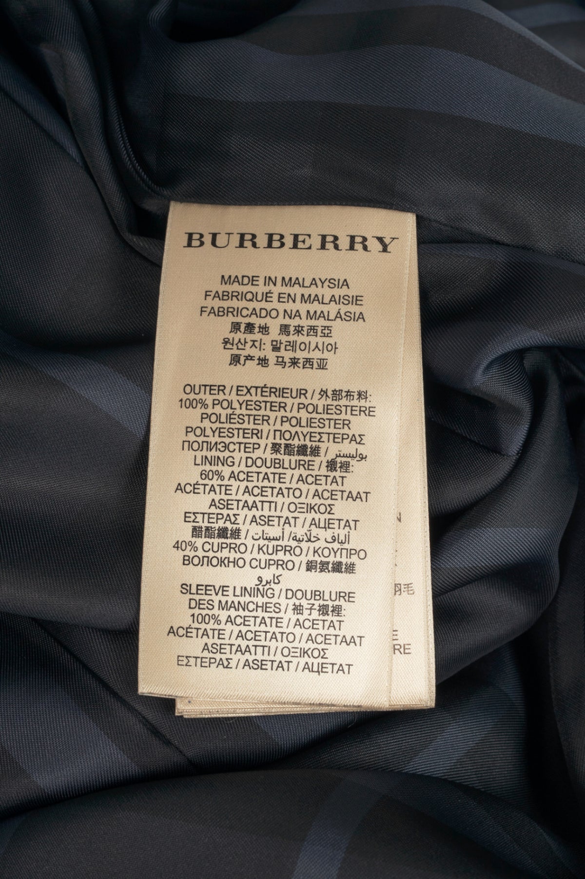 Burberry Abbeydale Navy Fur-Trim Hooded Quilted Puffer