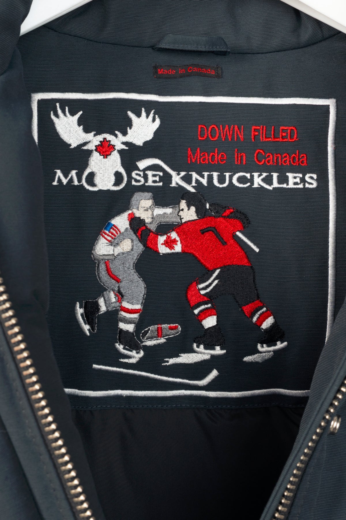 Moose Knuckles Stirling Navy Fox-Fur-Trim Hooded Parka