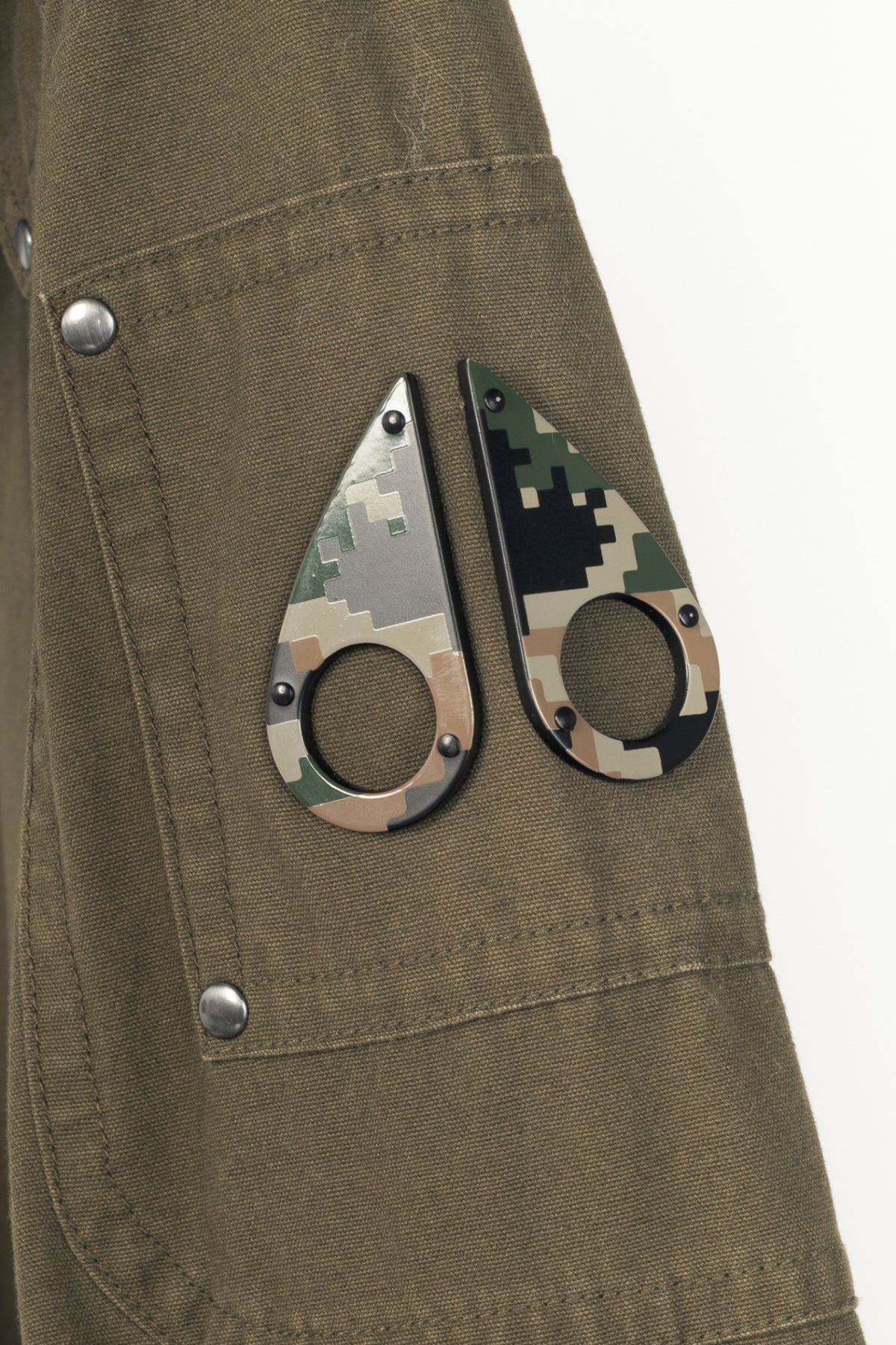 Moose Knuckles Green Cotton-Twill Fur-Hood Zip Parka