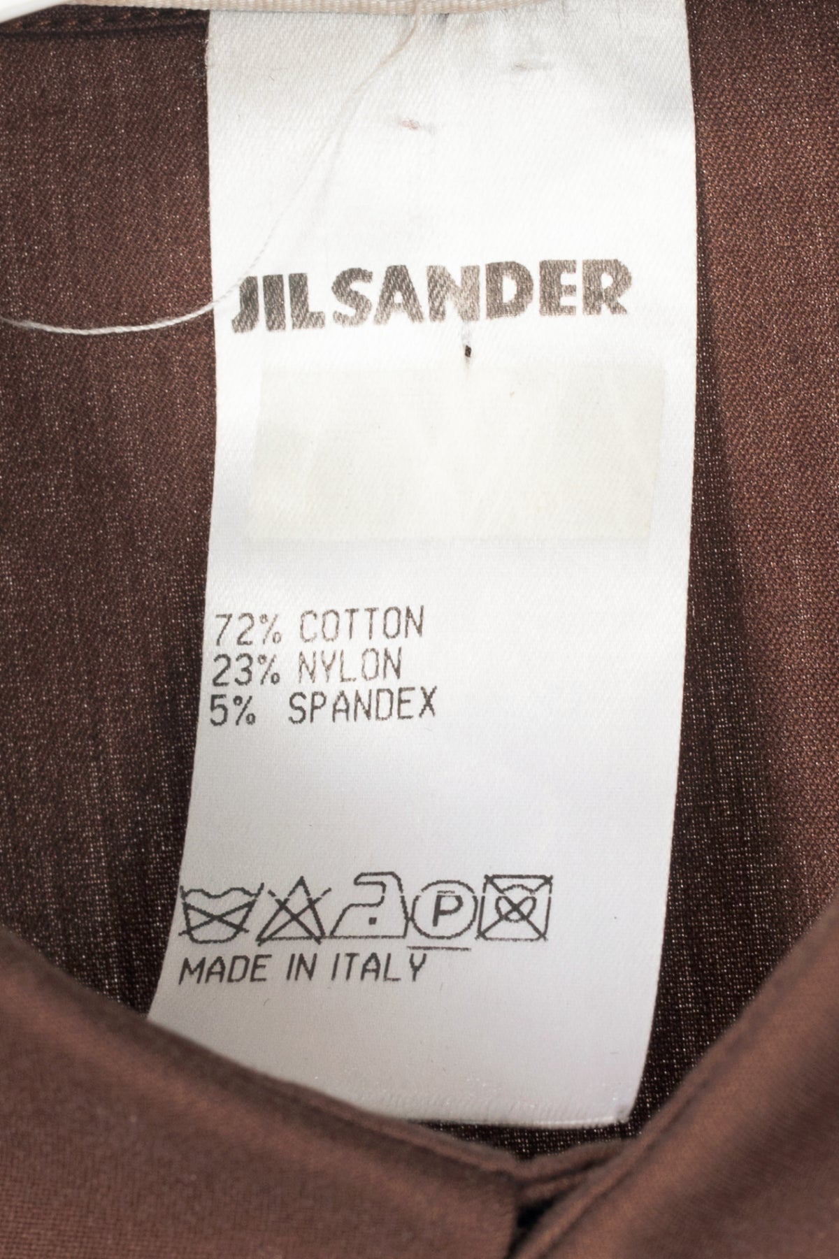 Jil Sander Brown Cotton-Poplin Midi Shirt Dress
