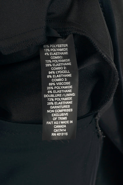 Marie Saint Pierre Grey Taffeta Asymmetrical Pocket Dress