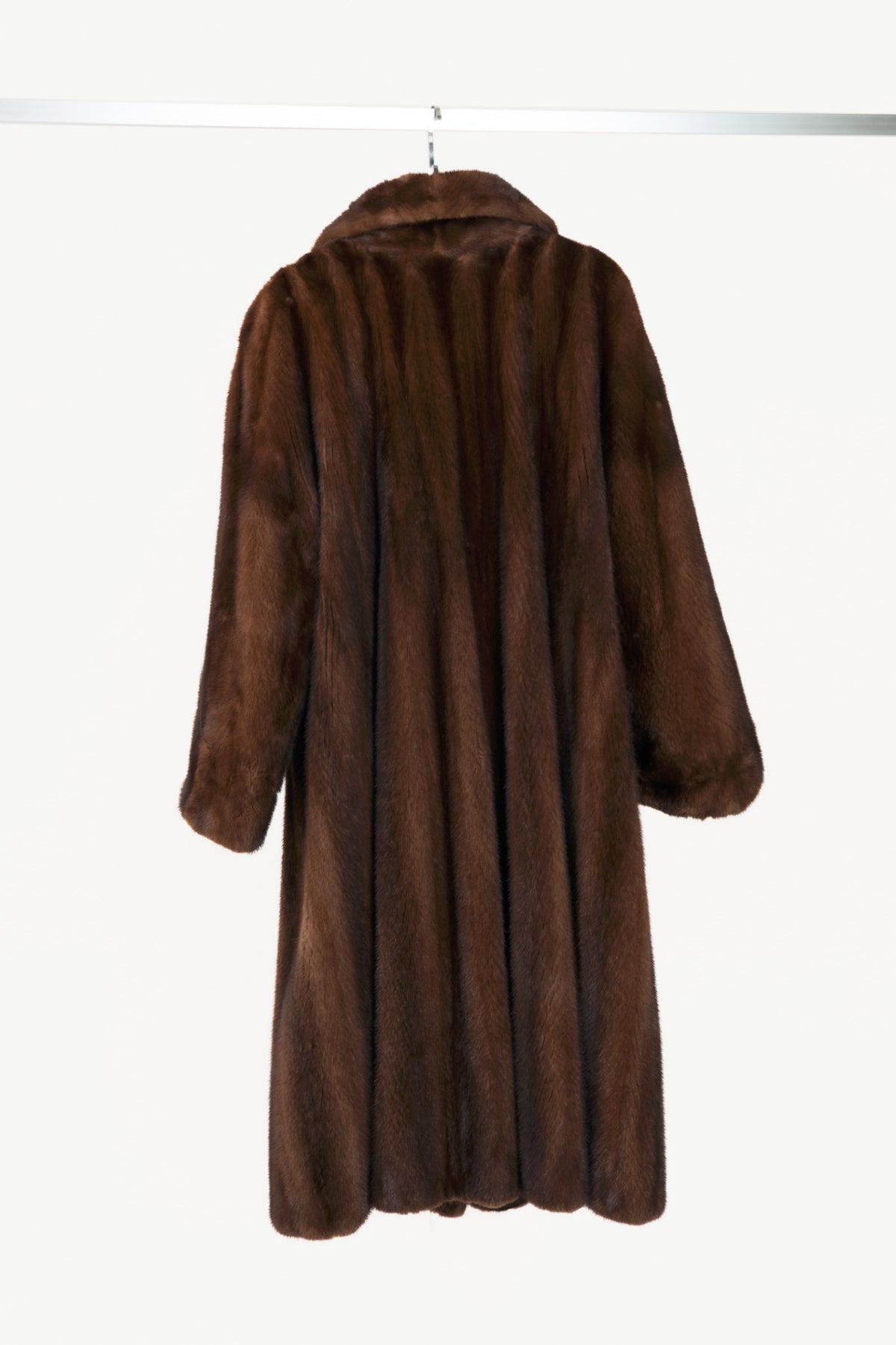Designen Vintage Brown Mink Long Fur Coat