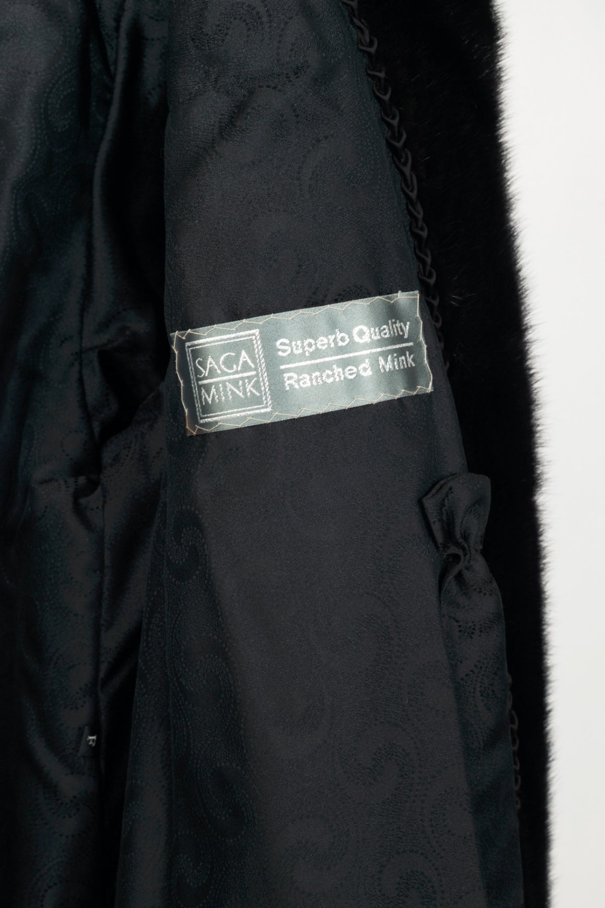 Osfur Black Mink Fur Coat