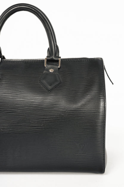 Louis Vuitton Speedy 30 Black Epi Leather Boston Bag
