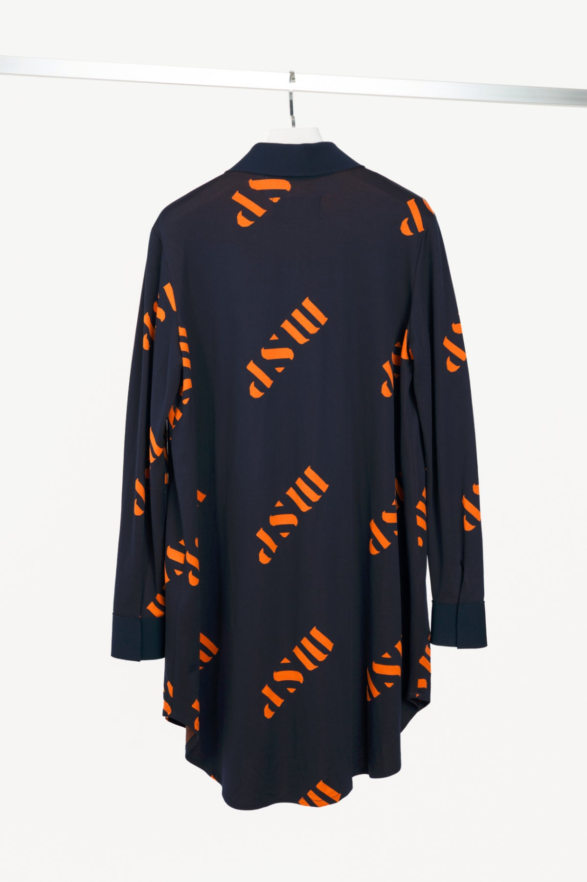 Marie Saint Pierre "Micro Navy" Jacquard Double-Knit Polo Dress