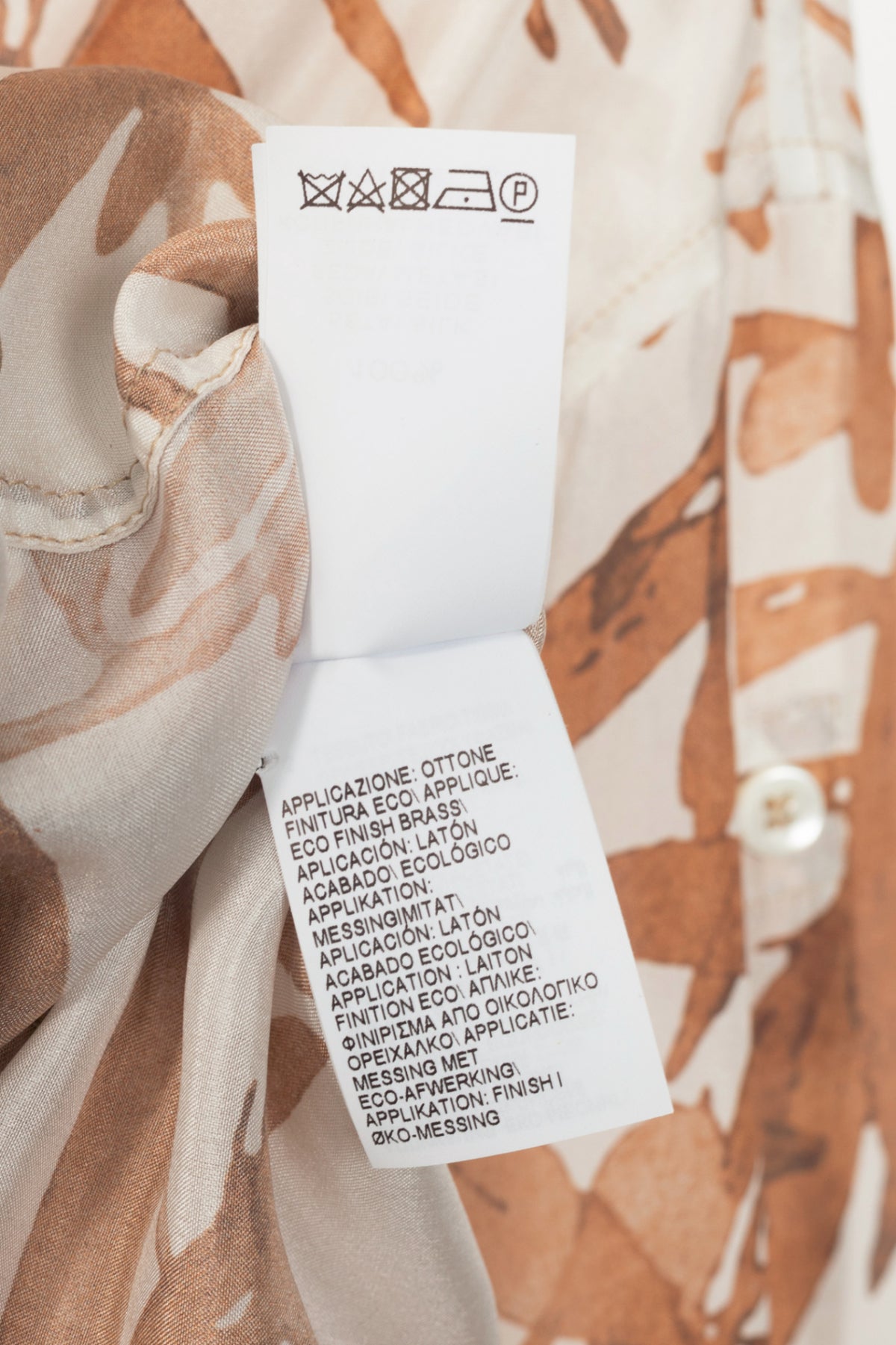 Brunello Cucinelli SS25 Natural Herbarium-Print Silk Shirt Dress